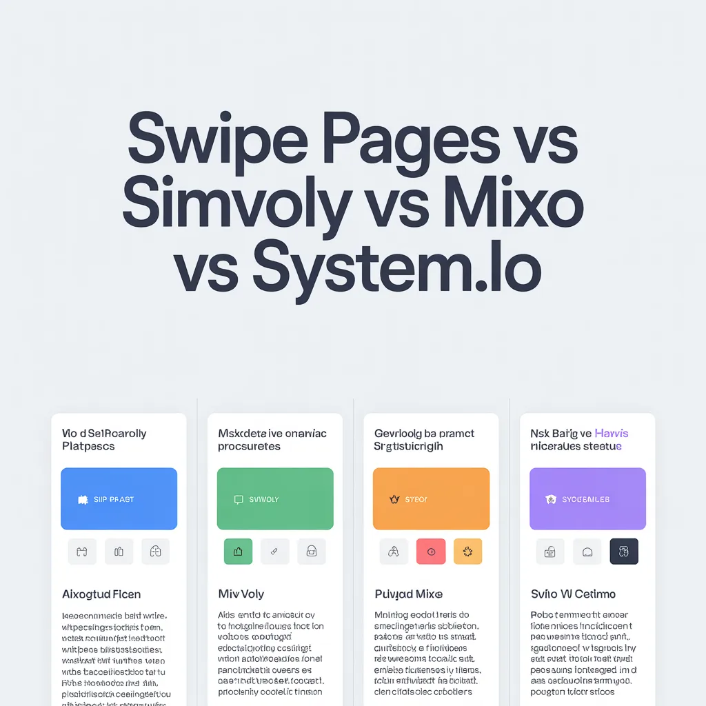Swipe Pages vs Simvoly vs Mixo vs system.io